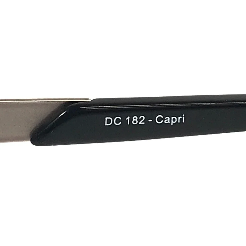 DC Eyeglasses Frames 182 Capri Gunmetal Black Rectangle Full Rim 53-17-145